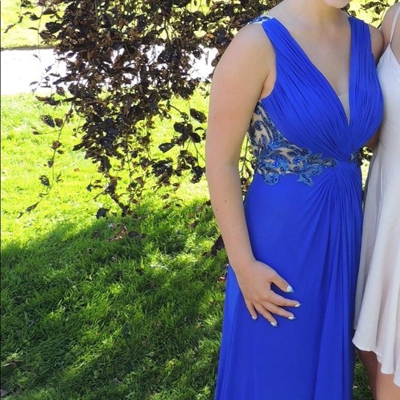 BLUE PROM DRESS - Picture 2 of 6